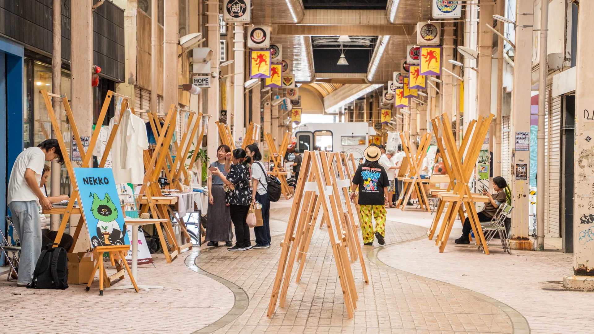 アーケードで開催されたKSA ROOTS MARKET